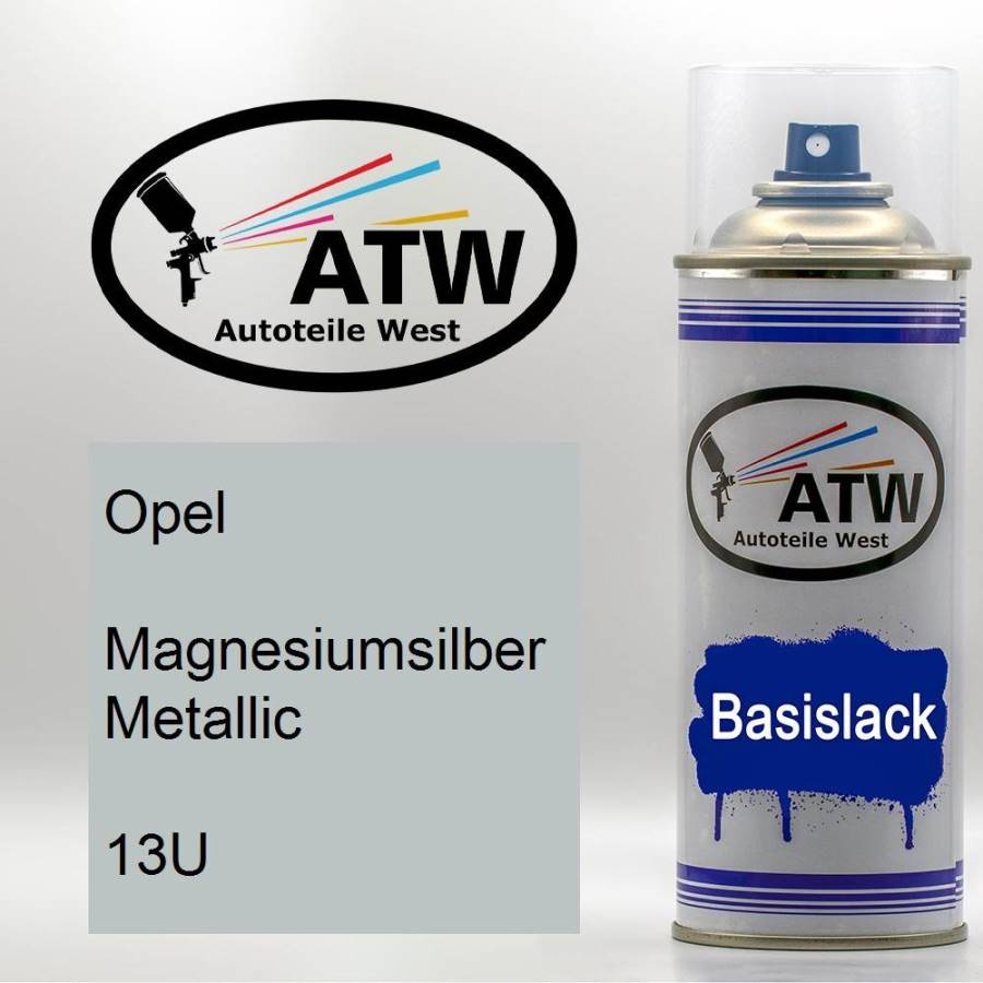 Opel, Magnesiumsilber Metallic, 13U: 400ml Sprühdose, von ATW Autoteile West.